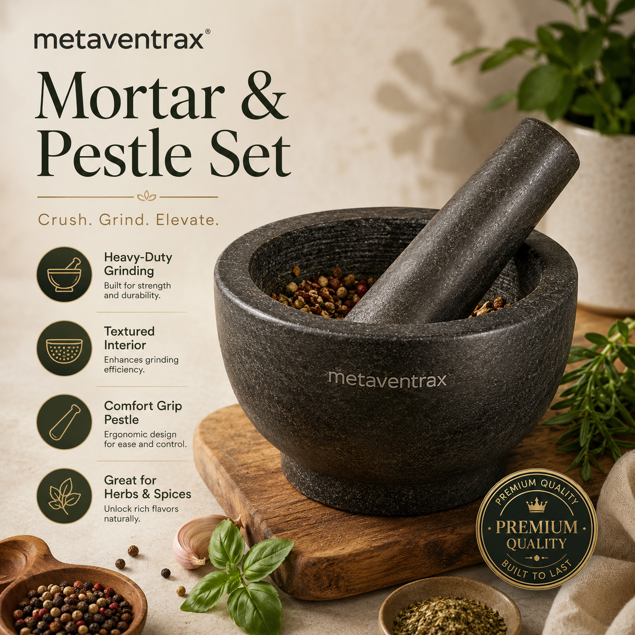 metaventrafit™ Mortar & Pestle Set